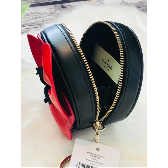 K♠️NY Ooh La La Poppy Coin Purse Key Fob - NWT!! - Picture 4 of 8